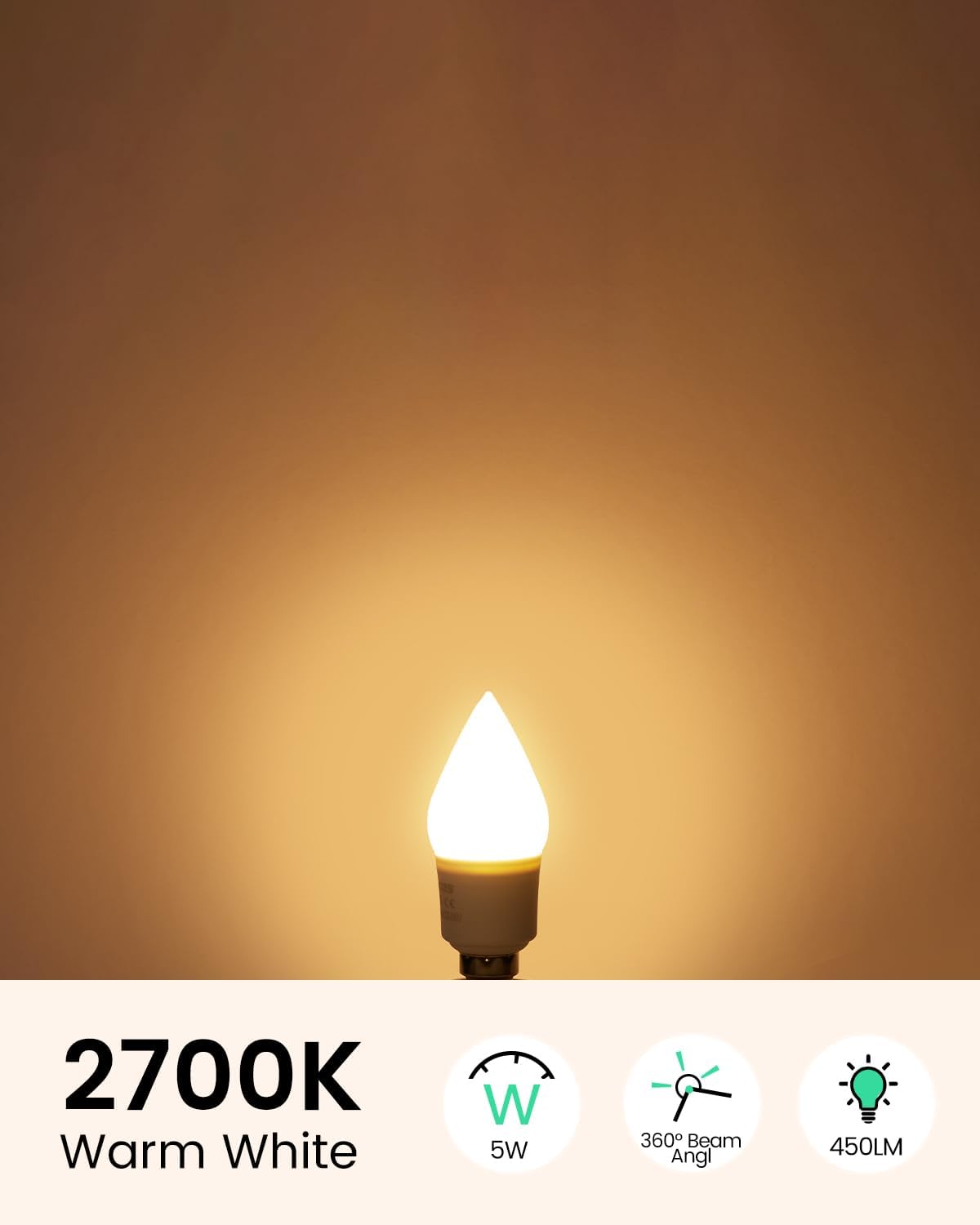 E14 LED lemputės 6vnt. 5W
